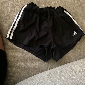Adidas Black 3 Stripe Shorts